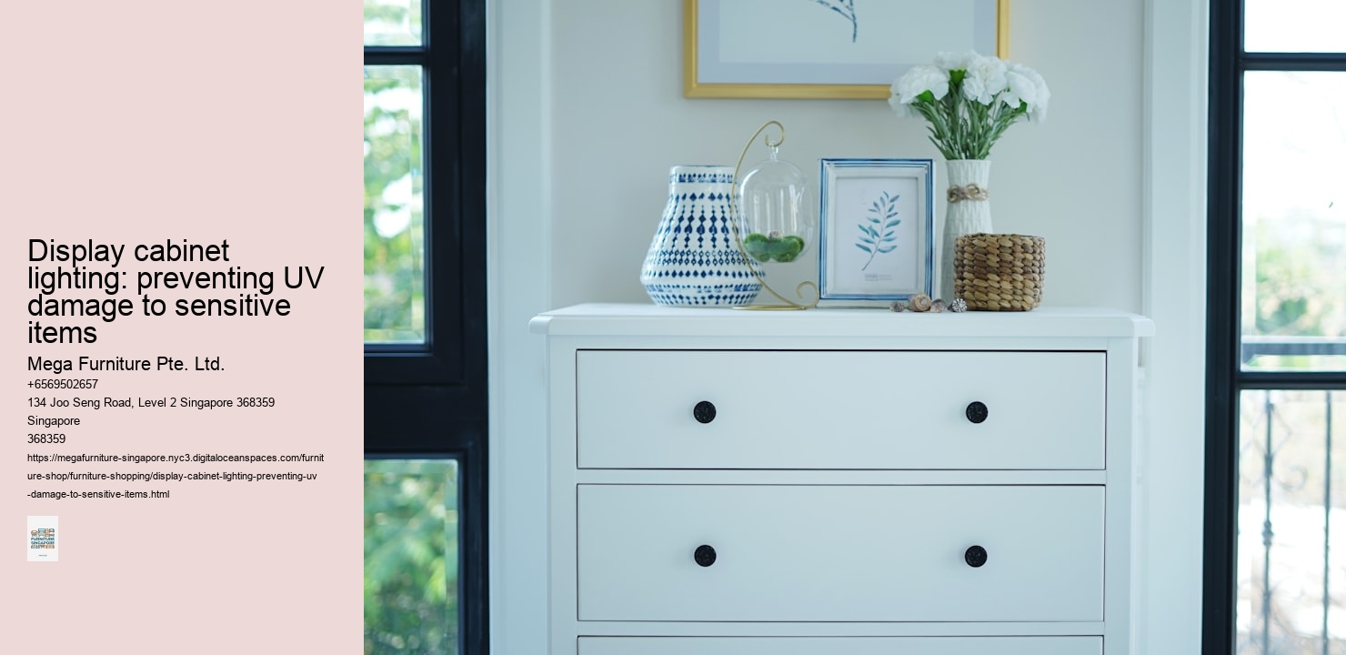 Display cabinet lighting: preventing UV damage to sensitive items Mega Furniture Pte. Ltd. Display cabinet lighting: preventing UV damage to sensitive items