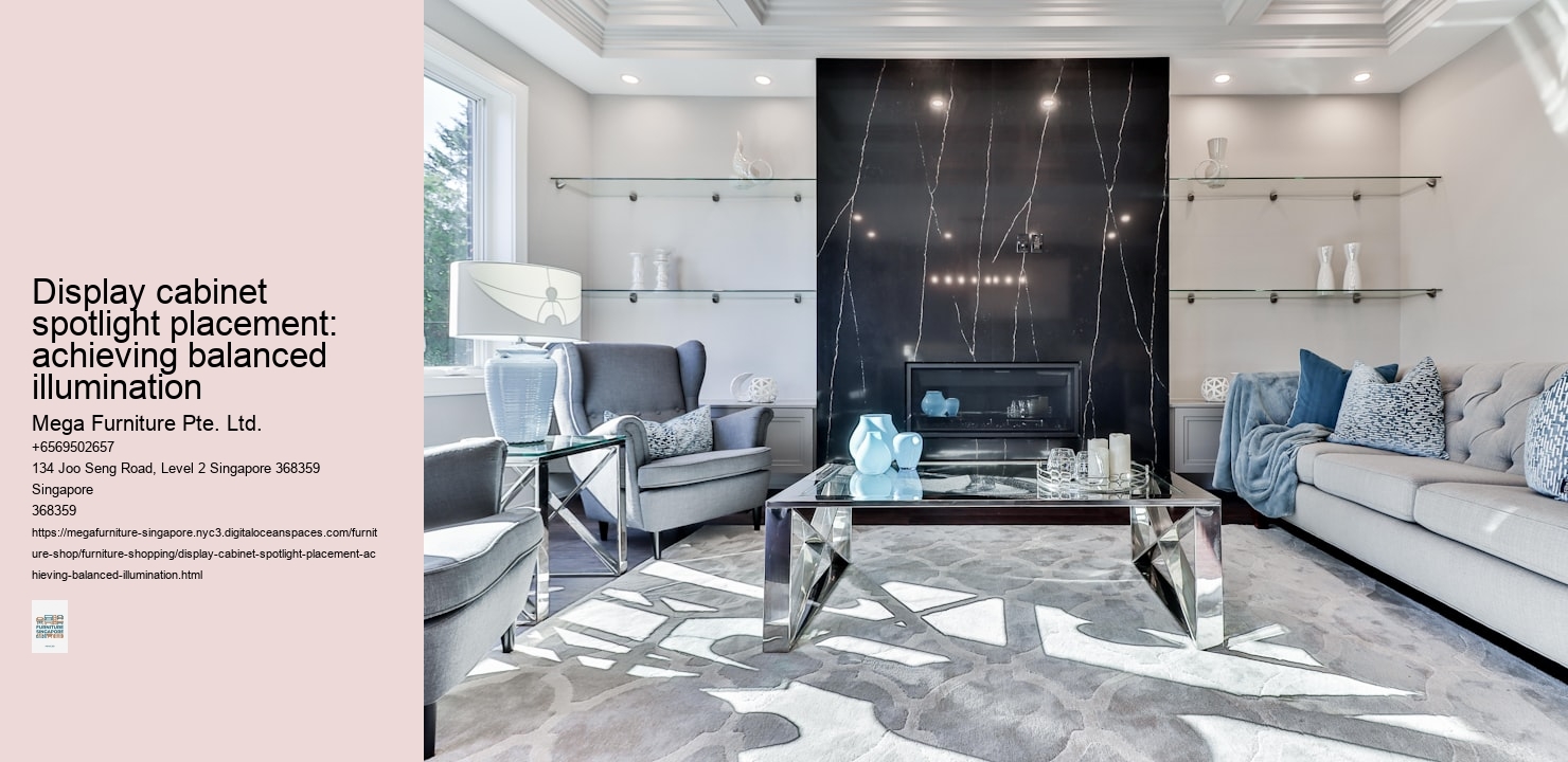 Display cabinet spotlight placement: achieving balanced illumination Mega Furniture Pte. Ltd. Display cabinet spotlight placement: achieving balanced illumination