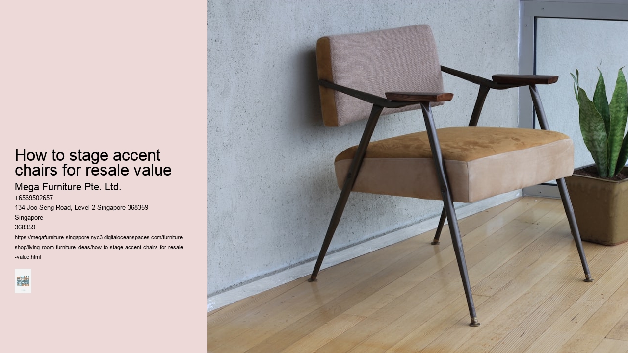 How to stage accent chairs for resale value