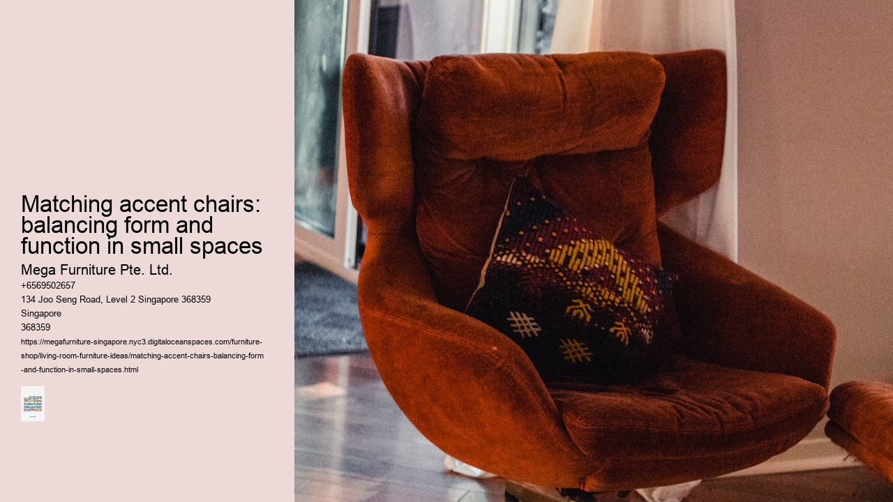 Matching accent chairs: balancing form and function in small spaces