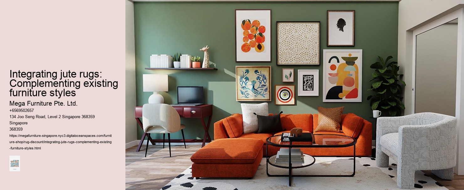 Integrating jute rugs: Complementing existing furniture styles