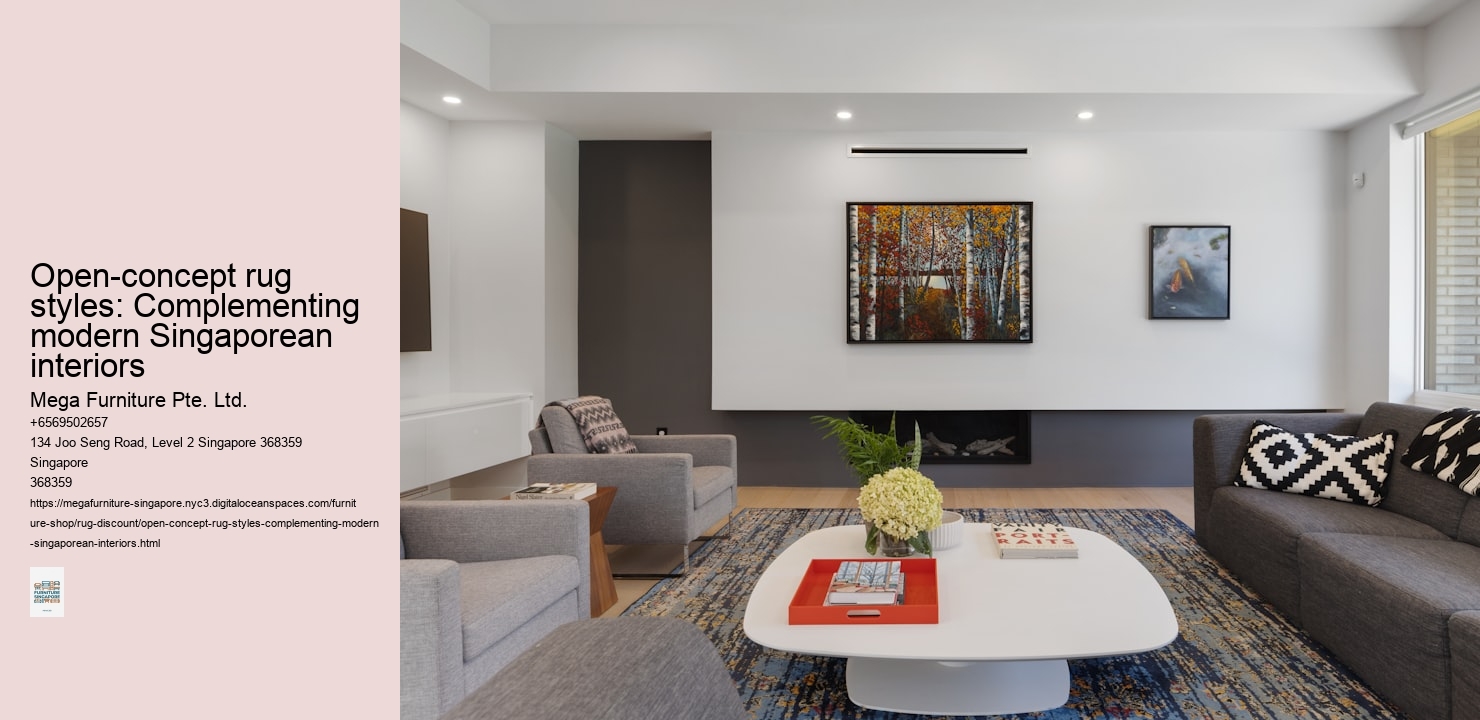Open-concept rug styles: Complementing modern Singaporean interiors