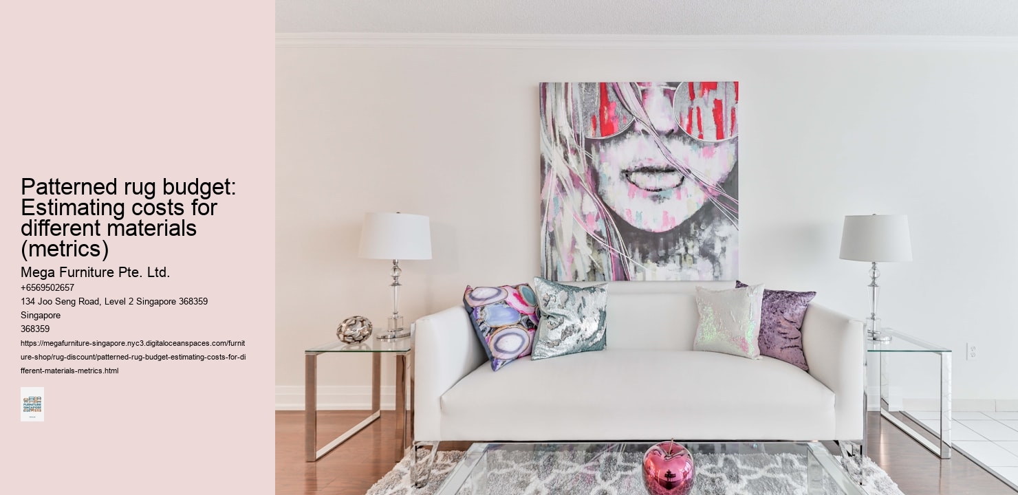 Patterned rug budget: Estimating costs for different materials (metrics)