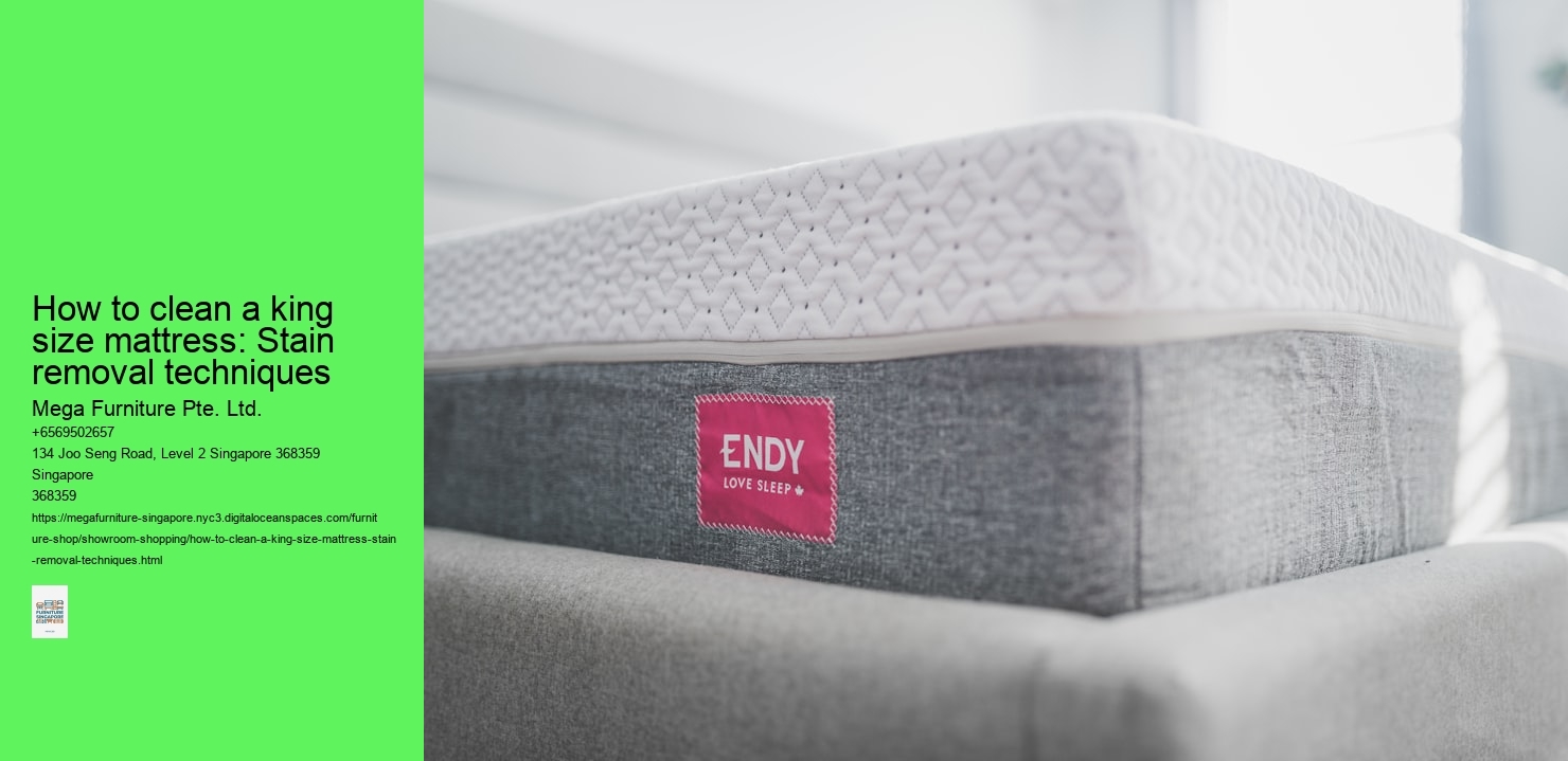 How to clean a king size mattress: Stain removal techniques